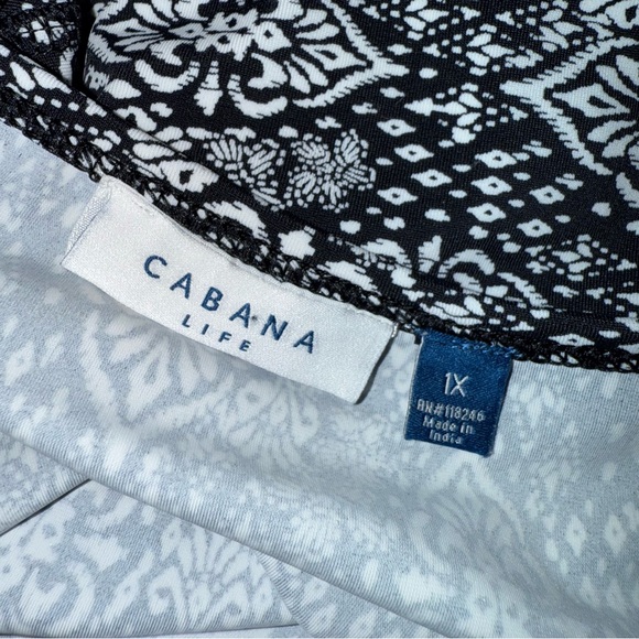 Cabana Life Cabana Shift Dress UPF‎ 50 Black White Size 1X - Picture 8 of 10